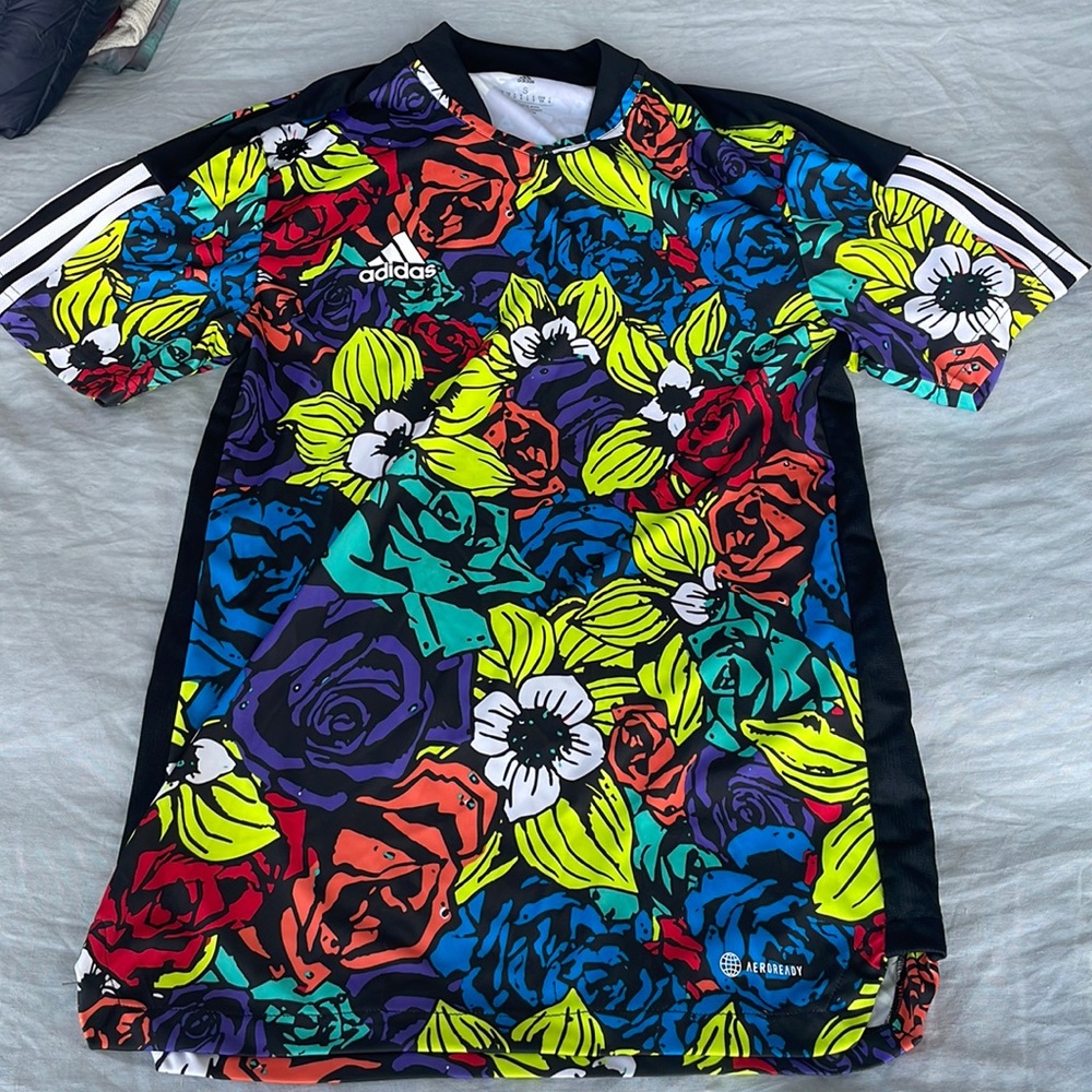 Adidas fun flowery shirt